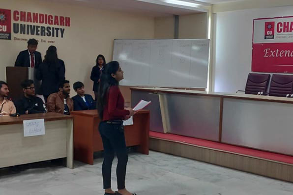 Activity by Chandigarh University's Commerce Students