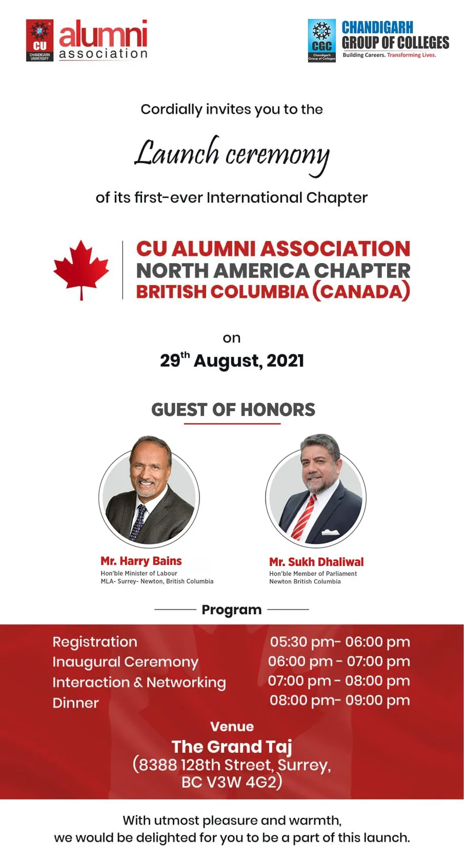 CU Alumni Association North America Chapter British Columbia (Canada)