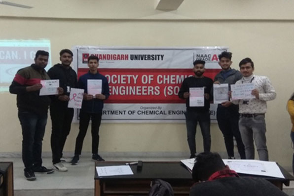 Activities by Chandigarh University's Chemical Engineering Students